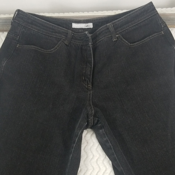 Chico's Denim - Chico's platinum black jeans size 2.5 regular